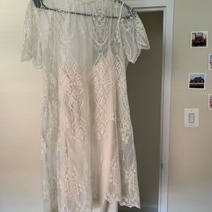 SHEIN cream dress (has the slip dress underneath)